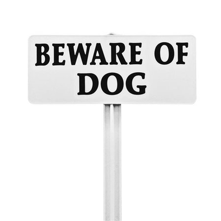 EVERMARK EverMark SSKT03-05 Beware Of Dog Sign with White Stake Kit SSKT03-05